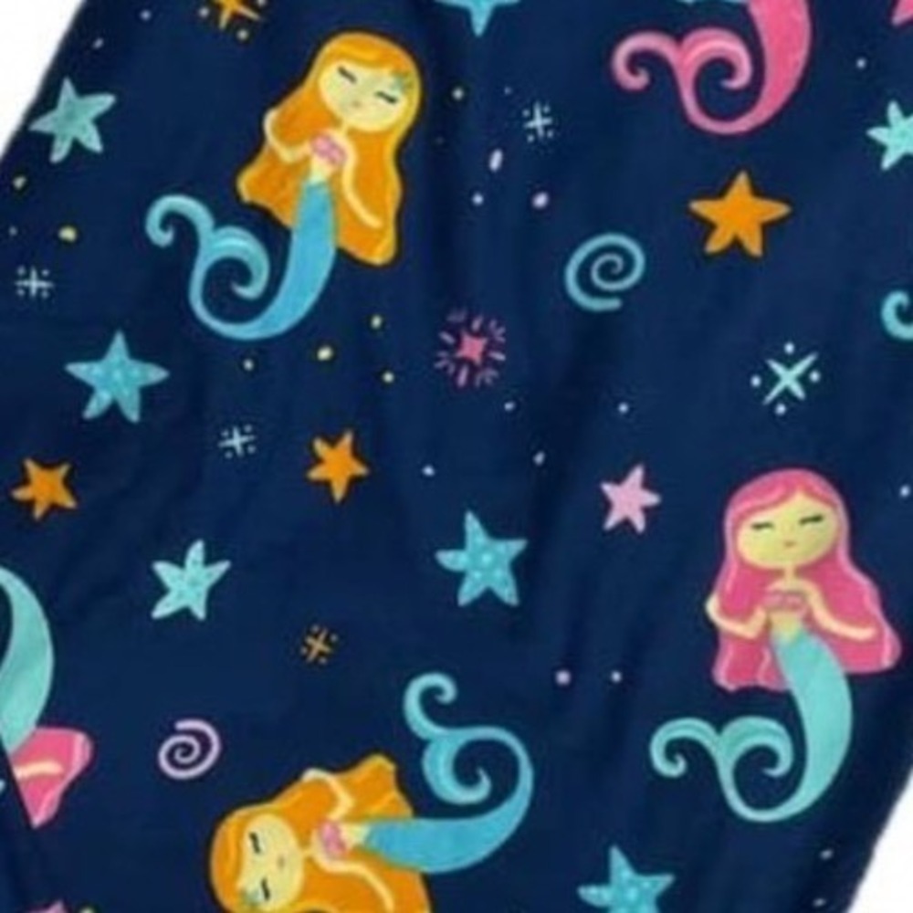 LuLaRoe Womens Leggings Size TC Blue Mermaid Mermaids Tall & Curvy NWT - Picture 4 of 4